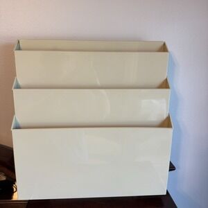 Vintage 3 Slot Eldon Products, California, 1976 Plastic Wall File Folder Holder